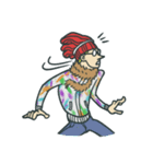 Johnny the weird winter hat（個別スタンプ：34）