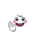 White Expressive Emojicons！（個別スタンプ：1）