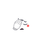 White Expressive Emojicons！（個別スタンプ：19）