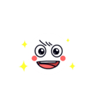 White Expressive Emojicons！（個別スタンプ：22）