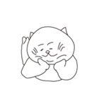 二重あごの赤ちゃんネコ（個別スタンプ：1）
