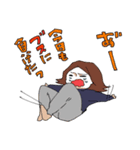 ブスに追い詰められたスタンプ（個別スタンプ：4）