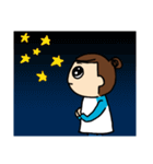 Rough outline girl（個別スタンプ：21）