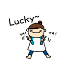 Rough outline girl（個別スタンプ：39）