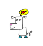 Right angle dog (Mah Moom Chak)（個別スタンプ：8）