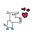 Right angle dog (Mah Moom Chak)（個別スタンプ：14）