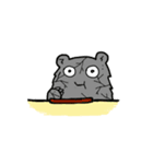 働くクマモク（個別スタンプ：4）