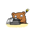 働くクマモク（個別スタンプ：6）