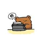 働くクマモク（個別スタンプ：7）