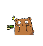 働くクマモク（個別スタンプ：11）