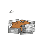 働くクマモク（個別スタンプ：14）