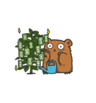 働くクマモク（個別スタンプ：15）