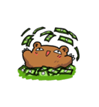 働くクマモク（個別スタンプ：19）