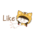 Girl Cat ＆ Boy Dog（個別スタンプ：4）