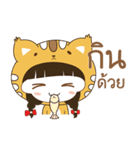 Girl Cat ＆ Boy Dog（個別スタンプ：16）