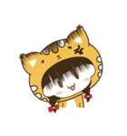 Girl Cat ＆ Boy Dog（個別スタンプ：18）