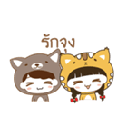 Girl Cat ＆ Boy Dog（個別スタンプ：40）