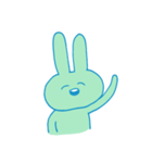 みどりいろのうさぎ（個別スタンプ：3）