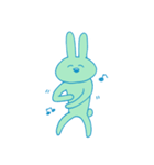 みどりいろのうさぎ（個別スタンプ：4）