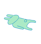 みどりいろのうさぎ（個別スタンプ：19）