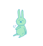 みどりいろのうさぎ（個別スタンプ：34）