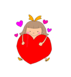 おんなのこ、ときどき、へんなの（個別スタンプ：1）