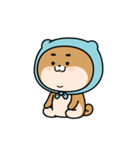 Poding - Blue muffler Shiba dog（個別スタンプ：4）