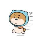 Poding - Blue muffler Shiba dog（個別スタンプ：14）