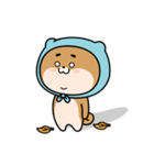 Poding - Blue muffler Shiba dog（個別スタンプ：34）