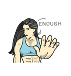 Bodybuilding girl Ver.ENG（個別スタンプ：4）