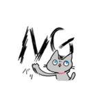 MIX猫 グレー【ねこのきもち】（個別スタンプ：6）
