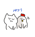 もふ猫さんとにわとりさん（個別スタンプ：23）
