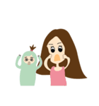 VV and her sloth friend（個別スタンプ：21）