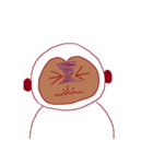 しろいおさる（個別スタンプ：40）