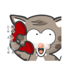 Mr Grey Little Cat 1 with TC（個別スタンプ：7）