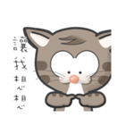 Mr Grey Little Cat 1 with TC（個別スタンプ：12）