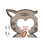 Mr Grey Little Cat 1 with TC（個別スタンプ：24）
