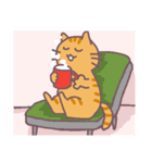 ネコの茶トラ親子（個別スタンプ：1）