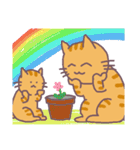 ネコの茶トラ親子（個別スタンプ：38）