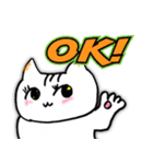 素直に返事をするネコ（個別スタンプ：6）