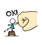 The life of small man and big hand（個別スタンプ：1）