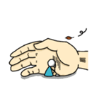 The life of small man and big hand（個別スタンプ：11）