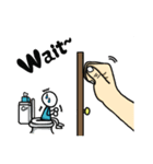 The life of small man and big hand（個別スタンプ：14）