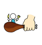 The life of small man and big hand（個別スタンプ：17）