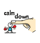 The life of small man and big hand（個別スタンプ：19）