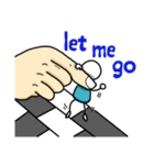 The life of small man and big hand（個別スタンプ：21）