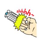 The life of small man and big hand（個別スタンプ：22）