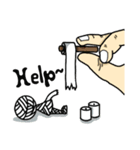 The life of small man and big hand（個別スタンプ：23）