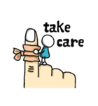 The life of small man and big hand（個別スタンプ：25）