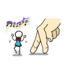 The life of small man and big hand（個別スタンプ：26）